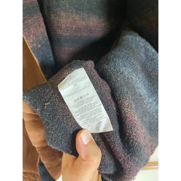 RIPCURL Brown Corduroy Hooded Work Jacket Shacket Blanket Lined Size Smal - Picture 4 of 11